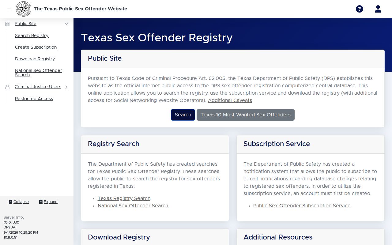 Victoria resident lookup Texas offender registry search