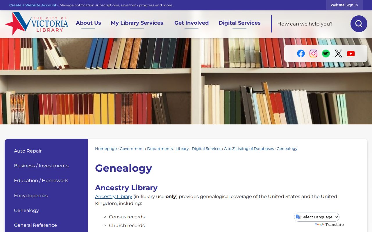 Victoria city directory research at the Victoria Public Library genealogy collection
